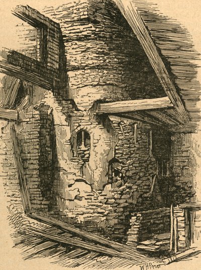 Deel van de oude Londense muur bij Falcon Square, 1870, 1897 door Unbekannt