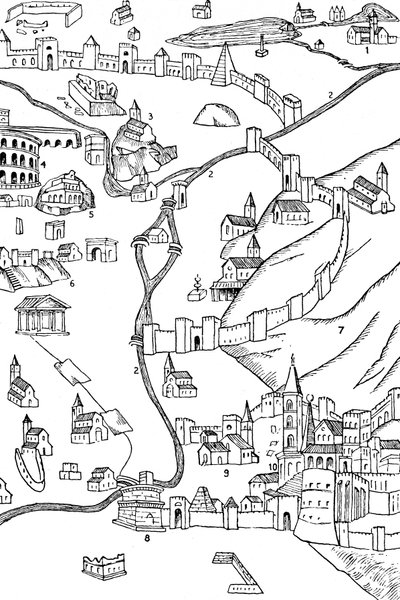 Deel van Rome. Van een plan getekend ca. 1475, 1935 door Unbekannt