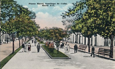 Paseo Martí, Santiago de Cuba, ca. 1910 door Unbekannt