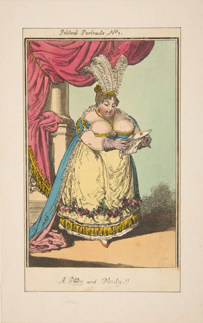 Vrede, Stuk en Overvloed Politieke Portretten Nr. 1, ca. 1820 door Unbekannt