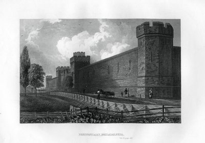Gevangenis, Philadelphia, Pennsylvania, VS, 1855 door Unbekannt