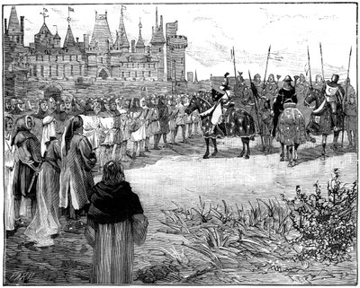 Filips de Schone inspecteert vijfduizend Parijzenaars klaar om wapens te dragen, c1285-1314, 1882-1884 door Unbekannt