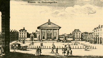 Piazza in Covent Garden, 18e eeuw, 1925 door Unbekannt