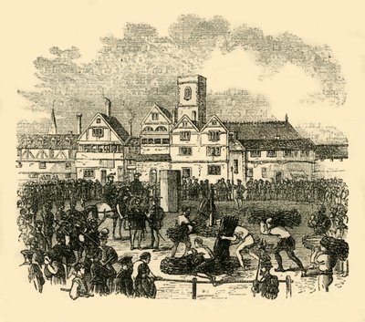 Plaats van executie in Old Smithfield, c1872 door Unbekannt