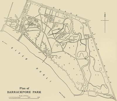 Plan van Barrackpore Park, 1925 door Unbekannt