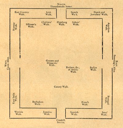 Plan van de Beurs in 1837, 1897 door Unbekannt