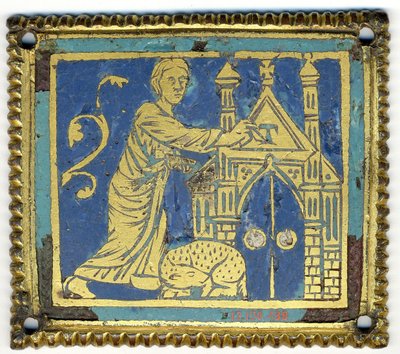 Plaquette met Markering van de Deur met de Letter Tau, Duits, ca. 1200 door Unbekannt