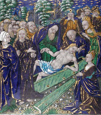 Plaquette met de Opwekking van Lazarus, Frans door Unbekannt