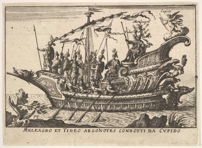 Argonauten Meleager en Tydeus geleid door Cupido door Unbekannt