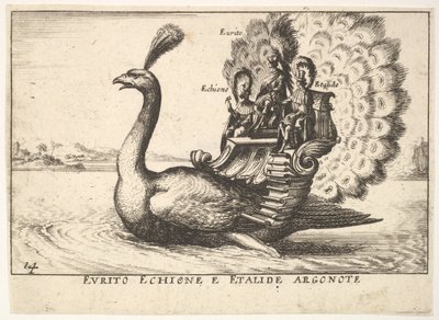 Blad 14: De Argonauten Eurytus, Echion en Aethalides, 1664 door Unbekannt