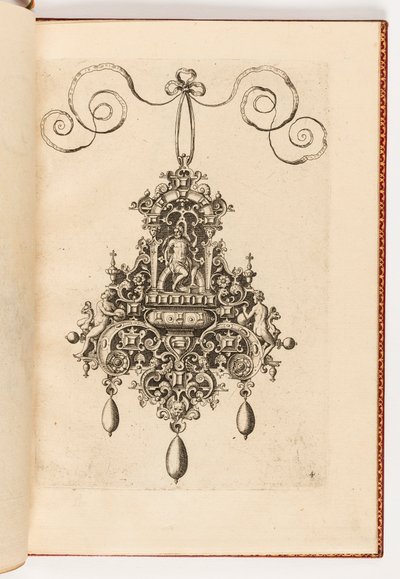 Plaat 4, uit Monilium Bullarum Inauriumque Artificiocissimae Icones, Ioannis Collaert Opus Postremum (Ontwerpen voor Kettingen, Hangers en Oorbellen van de Hoogste Vaardigheid, het Laatste Werk van Joannis Collaert) door Unbekannt