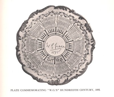Bord ter herdenking van WG Graces honderdste eeuw, 1895 1912 door Unbekannt