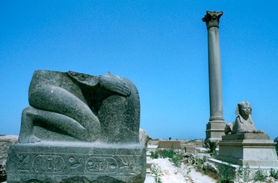 Pompeiuszuil, Alexandrië, Egypte door Unbekannt