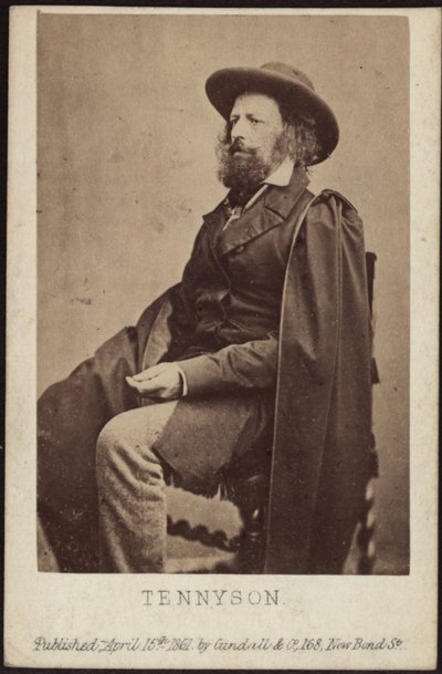 Portret van Alfred, Lord Tennyson 1809-1892, 1861 door Unbekannt