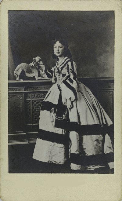 Portret van Cora Pearl 1836-1886, ca. 1865 door Unbekannt