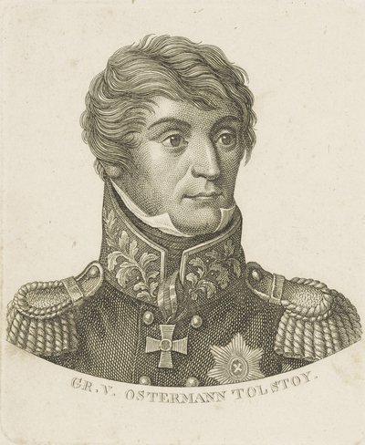 Portret van Graaf Alexander Ivanovich Ostermann-Tolstoy 1772-1857, ca. 1800 door Unbekannt