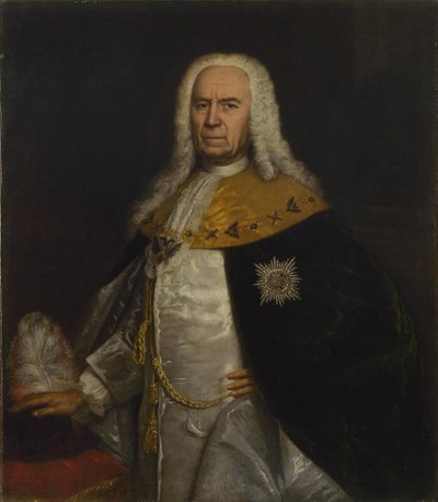 Portret van graaf Andrei Ivanovich Ushakov 1708-1739, midden 18e eeuw door Unbekannt
