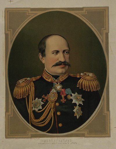 Portret van graaf Nikolay Pavlovich Ignatyev 1832-1908 door Unbekannt