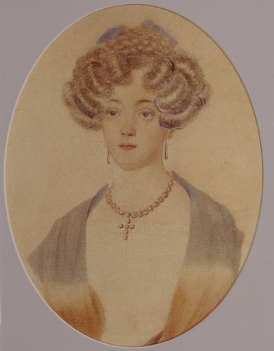 Portret van Ekaterina Nikolayevna Goncharova 1809-1843, eind jaren 1820-begin jaren 1830 door Unbekannt