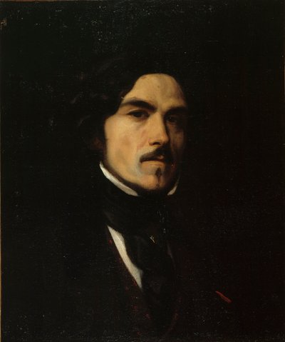 Portret van Eugène Delacroix 1798-1863, c. 1840 door Unbekannt