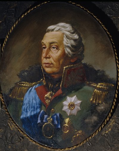 Portret van veldmaarschalk prins Mikhail Koetoezov 1745-1813 door Unbekannt