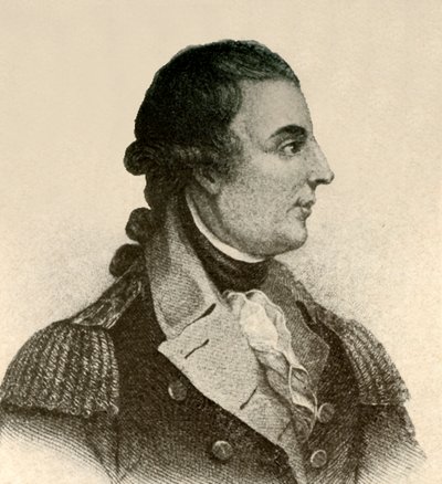 Portret van generaal Montgomery, met een zwarte zijden das, haar in een queue, ca. 1770, 1937 door Unbekannt