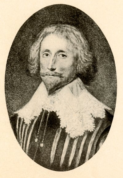 Portret van George Sandys, met gescheurde wambuis en Vandyke-kraag, ca. 1610-1630, 1937 door Unbekannt