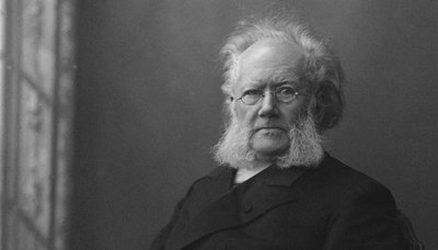 Portret van Henrik Ibsen 1828-1906 door Unbekannt