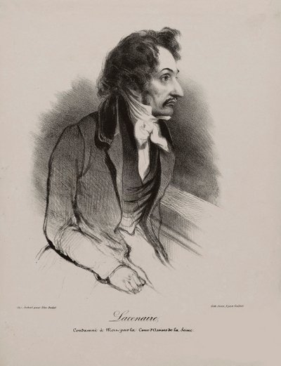 Portret van Pierre-François Lacenaire door Unbekannt