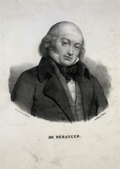 Portret van Pierre-Jean de Béranger 1780-1857 door Unbekannt