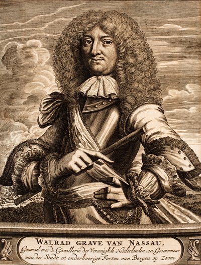Portret van Prins Walrad van Nassau-Usingen 1635-1702 Uit: Schauplatz des Krieges, 1675 door Unbekannt