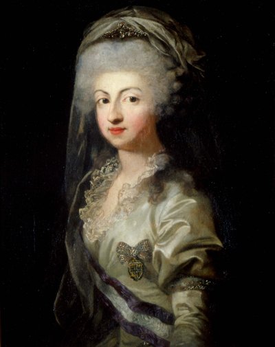 Portret van Prinses Carolina Maria Teresa Giuseppa van Parma 1770-1804, Eind 18e eeuw door Unbekannt