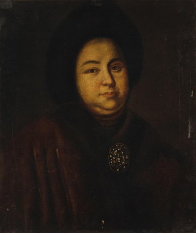 Portret van tsarina Evdokiya Feodorovna Lopukhina 1669-1731, de vrouw van tsaar Peter I van Rusland door Unbekannt