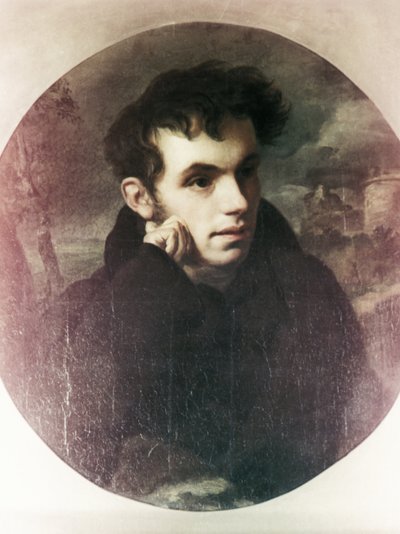 Portret van Vasily Zhukovsky, dichter en vriend van Alexander Pushkin, schilderij door O. Kiprensky door Unbekannt