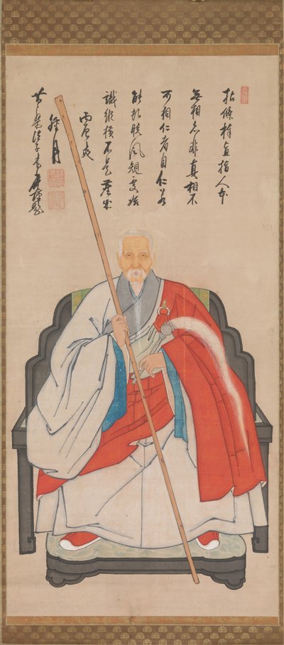 Portret van Yinyuan Longqi Ingen Ryuki, 1676 door Unbekannt