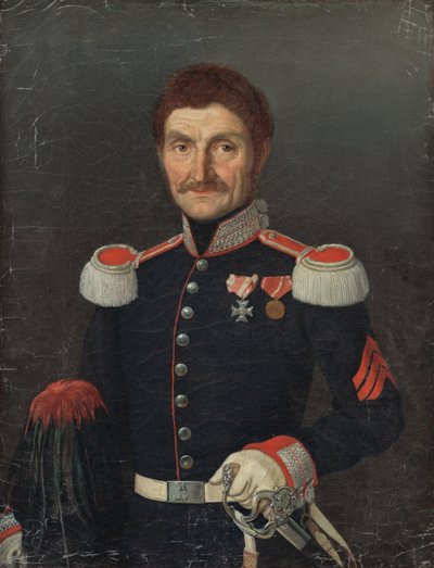 Portret van een man in uniform door Unbekannt