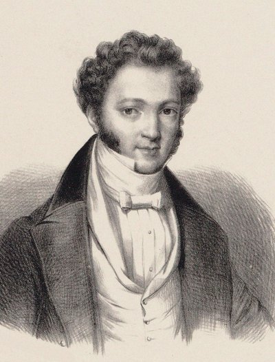 Portret van pianist en componist Ignaz Moscheles door Unbekannt