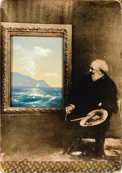Portret van de kunstenaar Ivan Aivazovsky 1817-1900, 1889 door Unbekannt