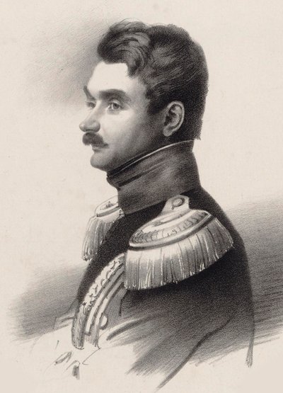 Portret van de componist Alexei Fyodorovich Lvov 1798-1870 door Unbekannt