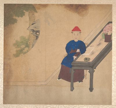 Portretten van leden van een Manchu-familie, midden 19e eeuw door Unbekannt