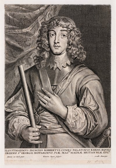 Prins Rupert van de Rijn, cavalerieofficier, ca. 1640 door Unbekannt