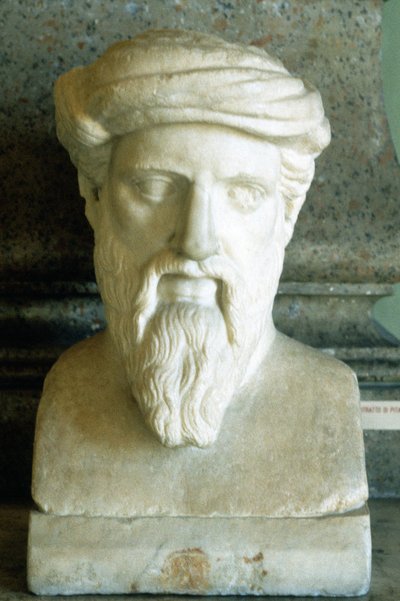 Pythagoras, oude Griekse wiskundige en filosoof, 6e eeuw v.Chr. door Unbekannt