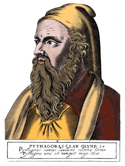 Pythagoras c560 - 480 v.Chr., Griekse filosoof en wetenschapper door Unbekannt