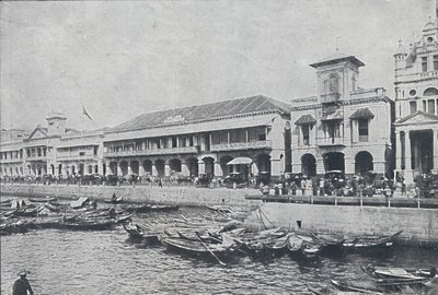 Kade in Singapore, 1924 door Unbekannt