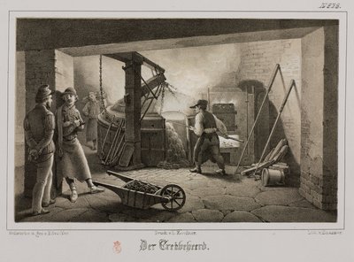 Grondstoffenverwerking, metallurgie gieterij, Duitsland, ca. 1851 door Unbekannt