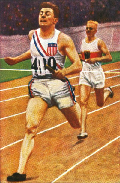 Ray Barbuti en Hermann Engelhard, 4 x 400m estafette door Unbekannt