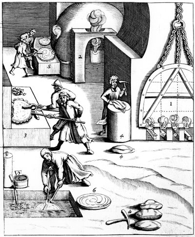 Koper raffineren met de Hongaarse methode, 1683 door Unbekannt