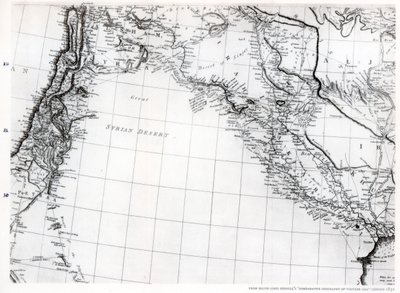 Rennells kaart van de Syrische woestijn, gedateerd 1809, gepubliceerd 1831 door Unbekannt