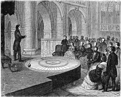 Herhaling van Foucaults demonstratie van de aardrotatie, mei 1851, ca 1890 door Unbekannt