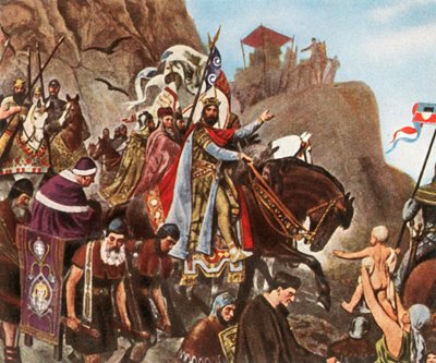 Terugkeer van Hendrik III van zijn eerste reis naar Rome, 1936 door Unbekannt